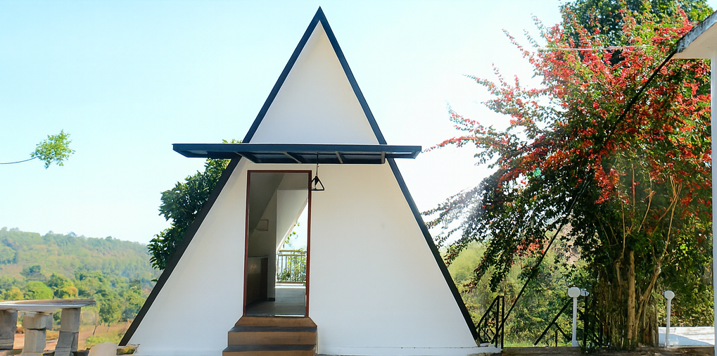 Dining area with mountain views